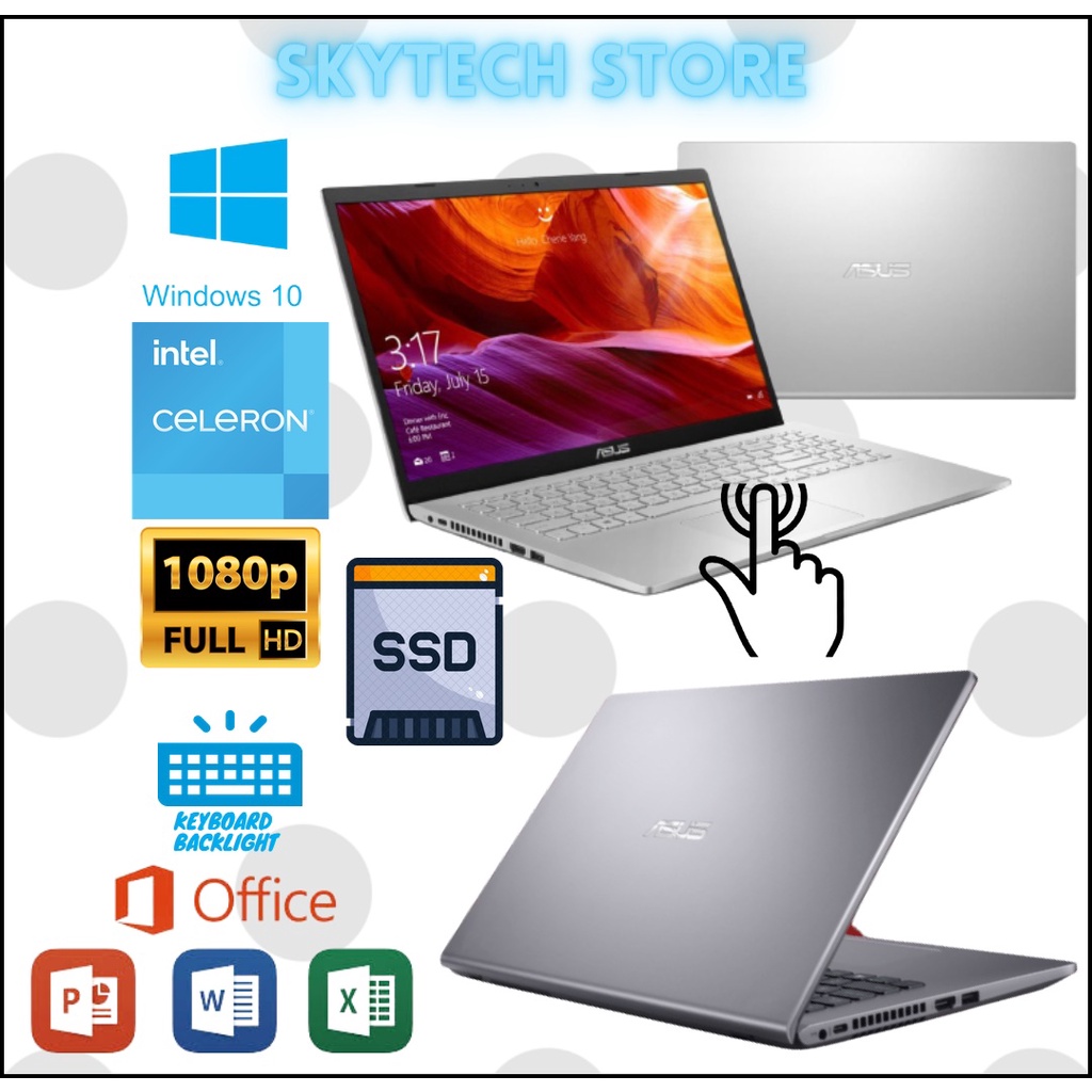 LAPTOP ASUS A509FA INTEL 4305U RAM8GB SSD512GB 15 FHD WINDOWS 10 &amp; OHS 2019 ORIGINAL