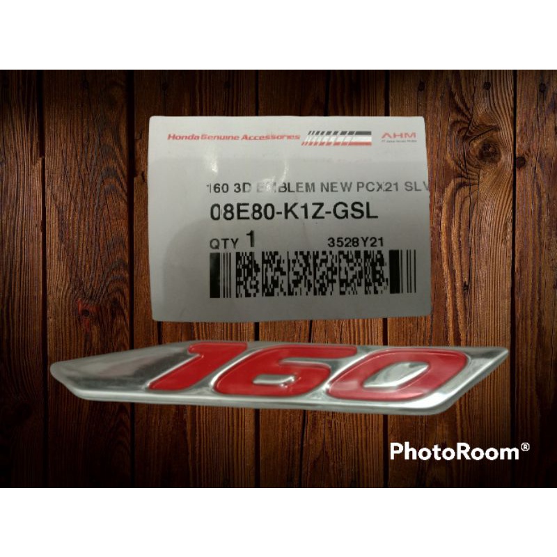 EMBLEM 3D NEW PCX 160 SILVER / emblem 160 PCX terbaru warna silver