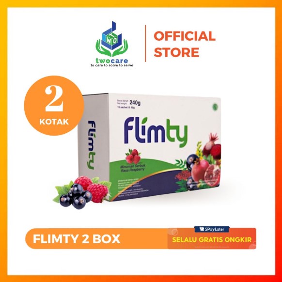 FLIMTY FIBER HERBAL DETOX USUS 2 BOX 32 SACHET - Penurun Berat Badan HALAL BPOM