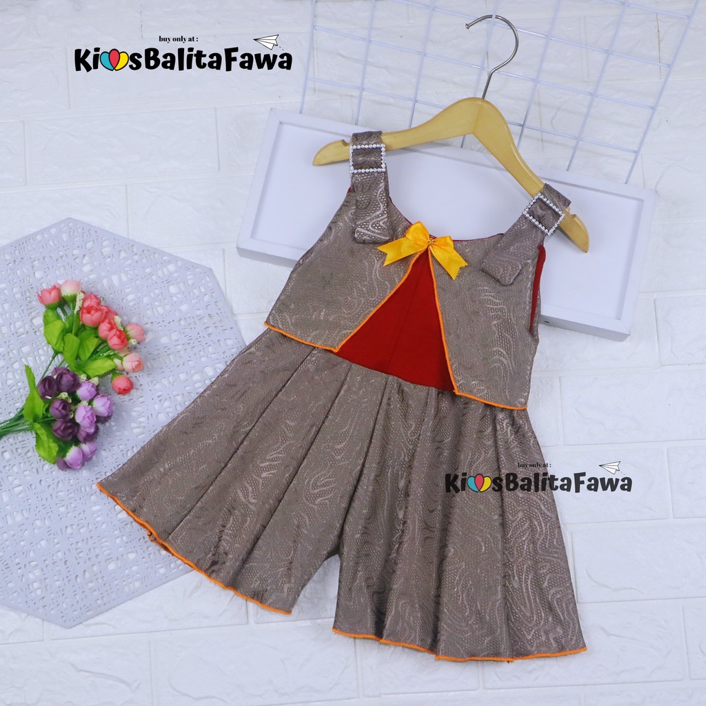 Overall Jessy uk 1-2 Tahun / Baju Kensi Dres Anak Perempuan Murah Cewek Bahan Katun Adem Gaun Import