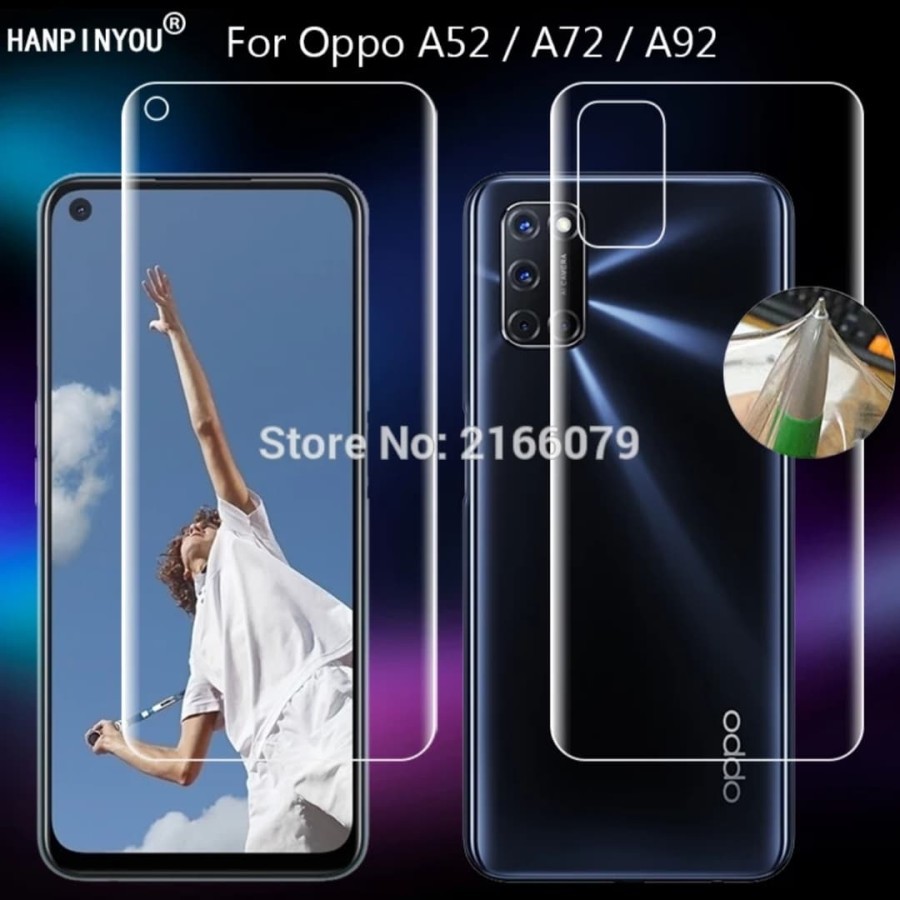 OPPO A16 A15 A15S ANTI GORES HYDROGEL CLEAR, SCREEN GUARD GEL FRONT OR BACK, DEPAN ATAU BELAKANG PELINDUNG LAYAR SCREEN GUARD PELINDUNG BELAKANG SKIN GARSKIN ANTI JAMUR