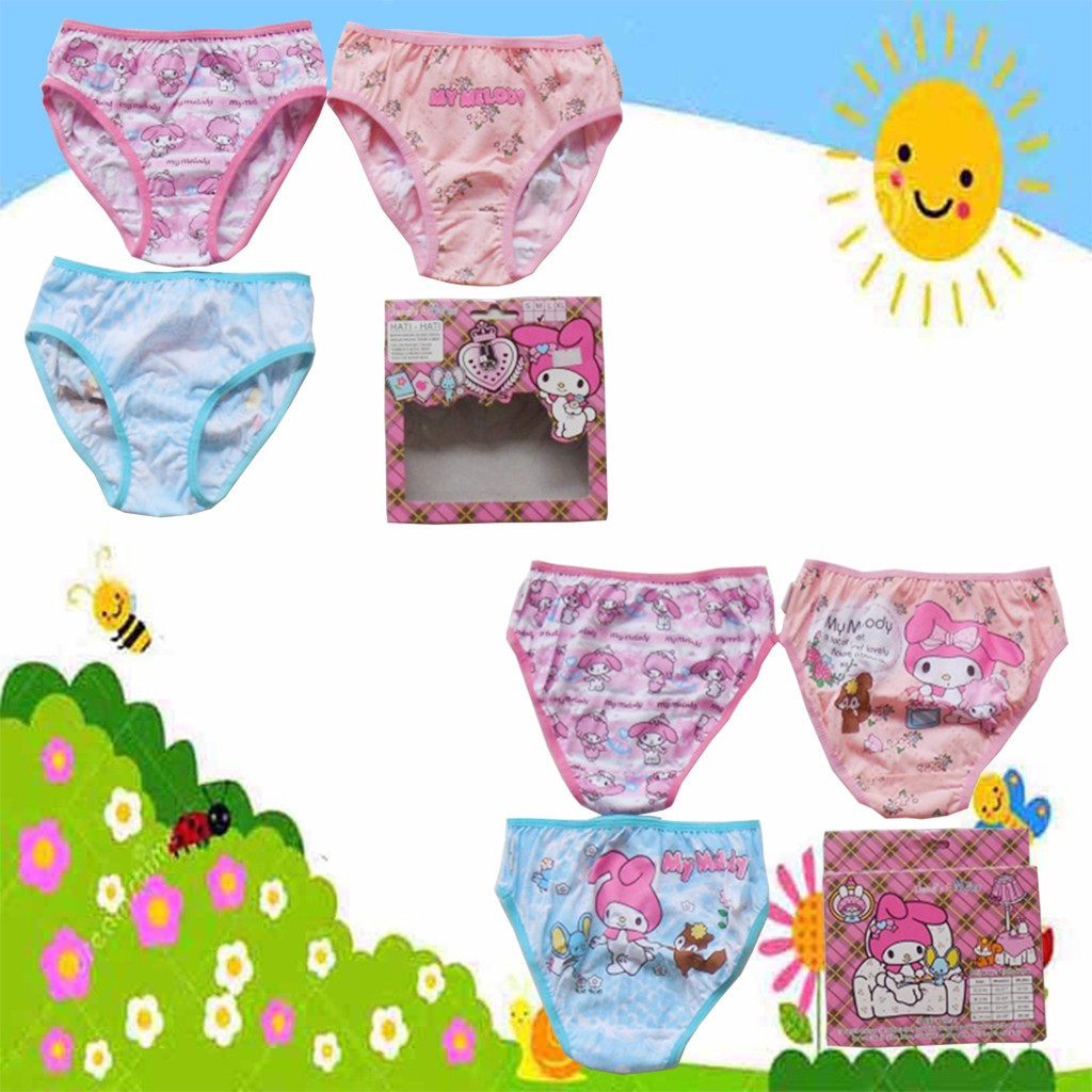 READY 4-5Y CELANA DALAM ANAK PEREMPUAN CEWEK BRANDED IMPORT CELANA DALAM ANAK MURAH JESSIE & MIKE MY