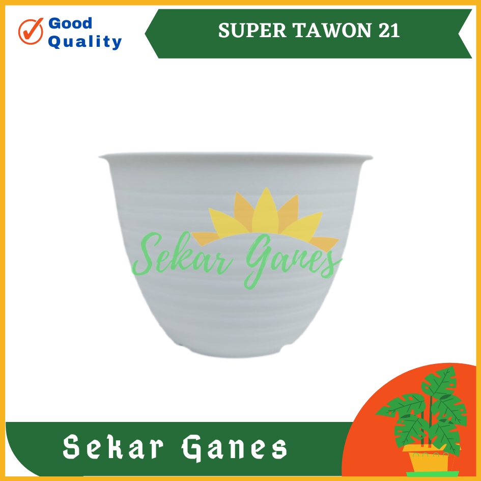 POT SUPER TAWON 21 CM PLASTIK 21CM VAS POT BUNGA TAWON