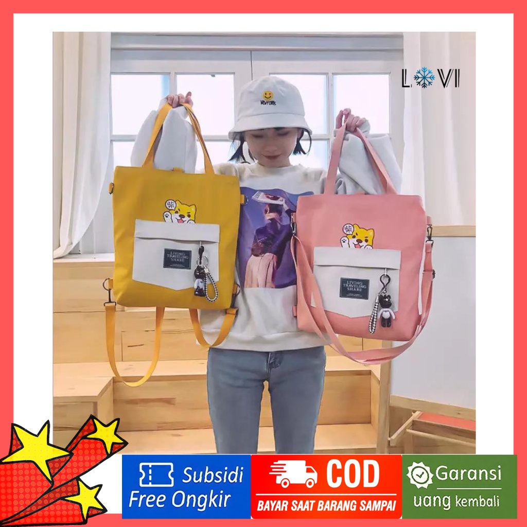 Tote Bag Selempang Wanita Resleting 2in1 CHIKA [BISA COD]