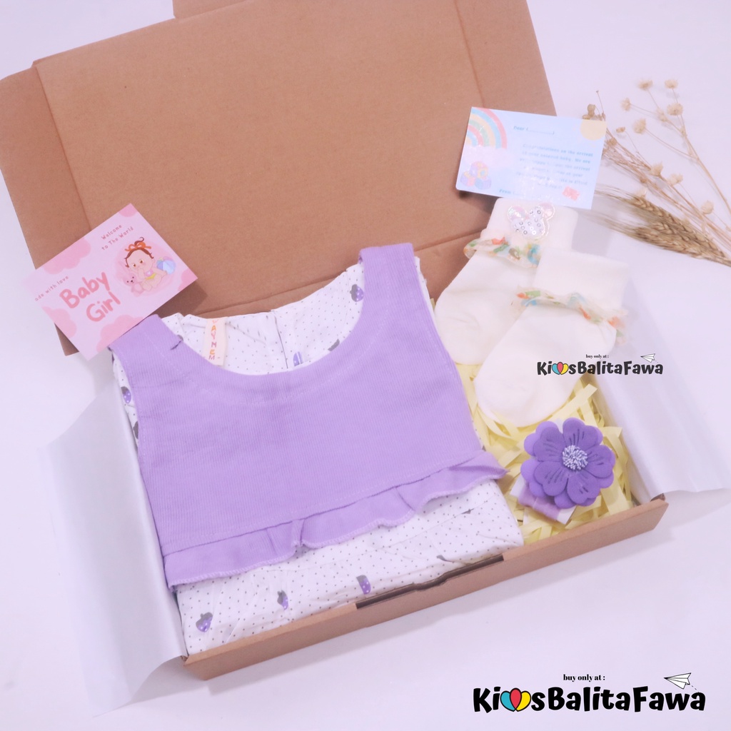 [ADORABLE] Hampers Baby Girl 0-30 Bulan / Kado Lahiran Hadiah Bayi Perempuan Bulan New Born Gift Dress