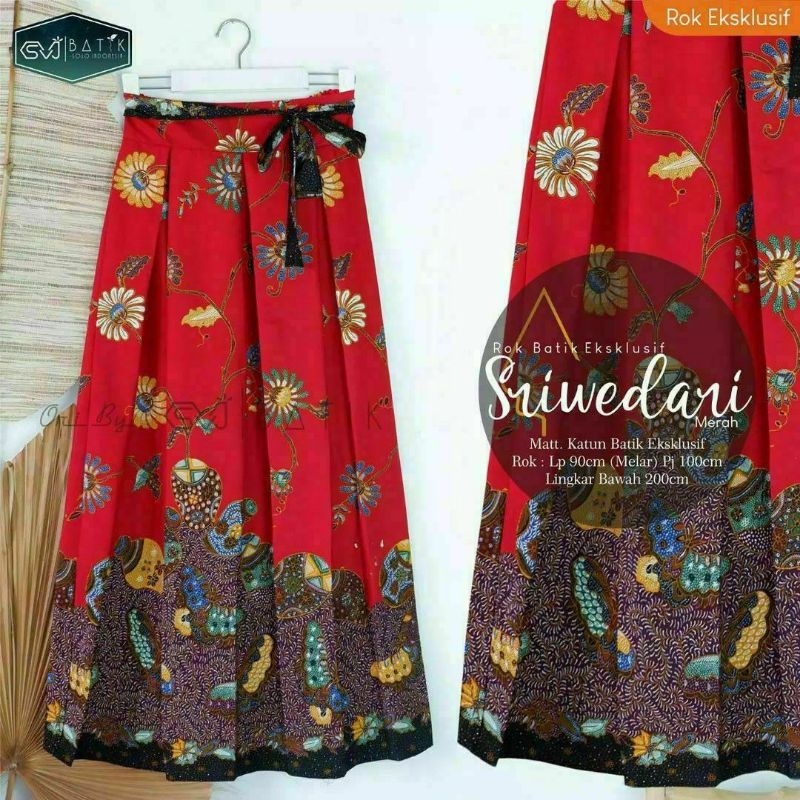 Rok Katun Motif Batik Wanita Remaja Dewasa Panjang Jumbo Fashion Muslim Kekinian Terbaru Pekalongan-Z