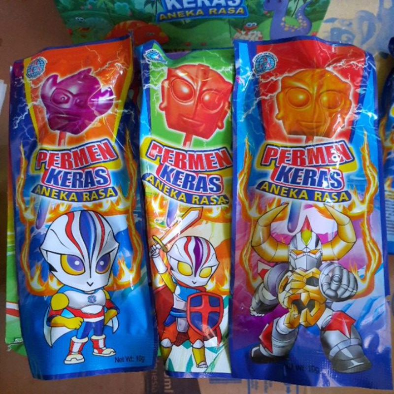 

permen keras aneka rasa / permen dinosaurus / permen ultramen