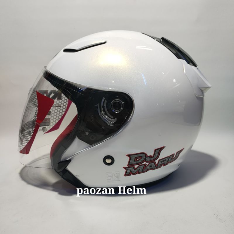 HELM KYT DJ MARU SOLID POLOS PUTIH