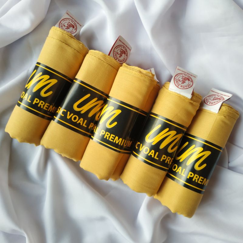 Jilbab UMAMA BASIC VOAL  Original Scarf Jilbab Hijab Kerudung sekolah segiempat seragam kerja polos-Basic Voal Honey