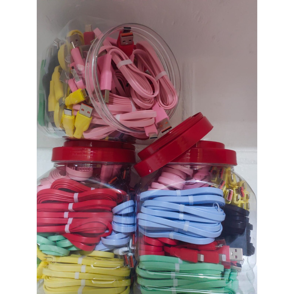 Kabel data 3A MACARON Fast Charging Grosir Murah 1 Toples