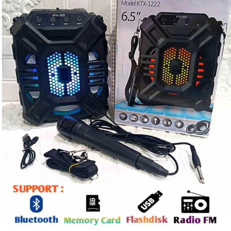 Musik Box Bluetooth Full Bass Plus Mic Karaoke