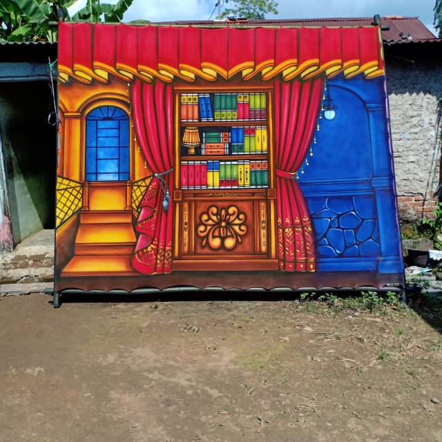 Background wisuda ukuran 3x2,5meter