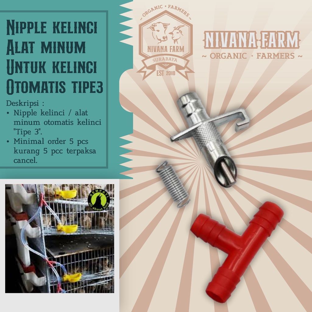 nipple kelinci Nippel Nipel Kelinci alat minum otomatis kelinci