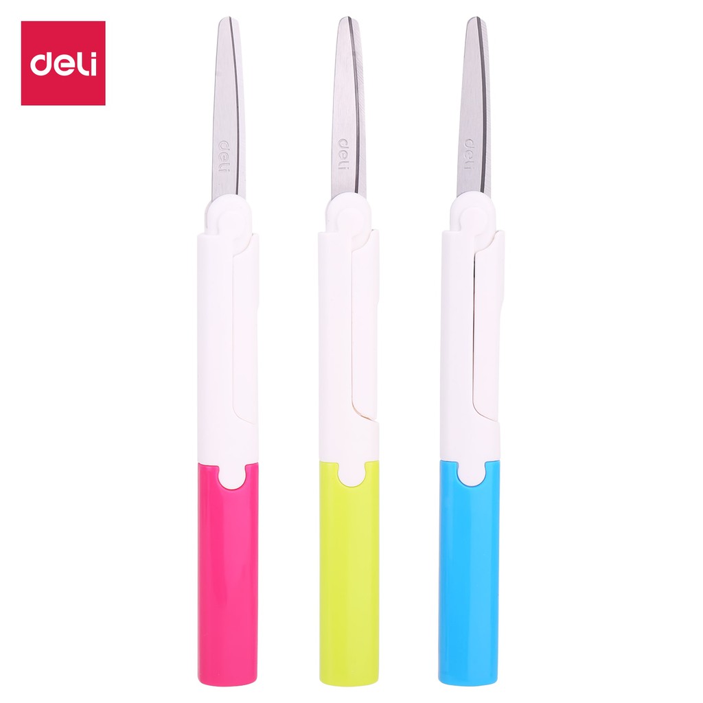 

Deli Gunting Portabel Portable Pisau stainless steel tahan karat Tip tumpul untuk penggunaan E6076