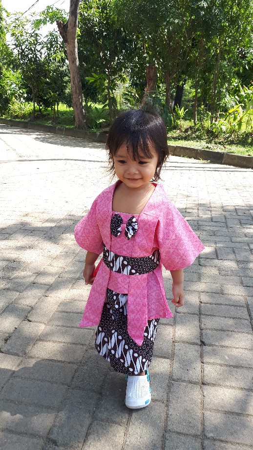 Kebaya Jumputan Katun Batik | Setelan Kebaya Anak Bahan Jumputan Katun Batik | Jumputan Katun Batik