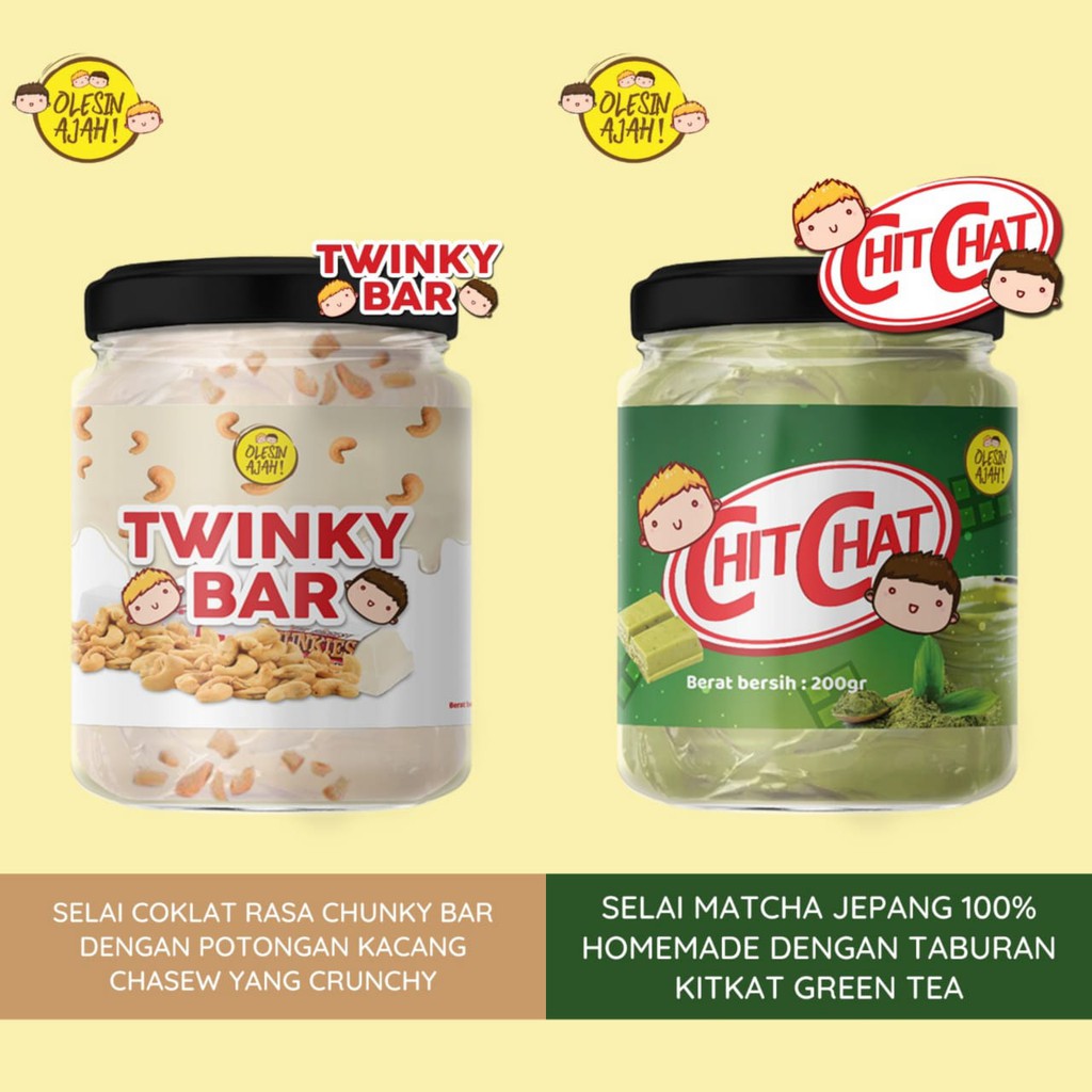 

Promo OlesinAjah Selai Twinky Bar 200Gr + Chit Chat 200Gr