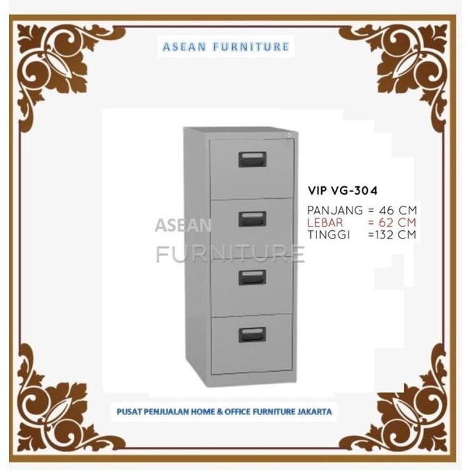 

Lemari Besi - Filling Cabinet Lemari File - 4 Laci Faniaseptii