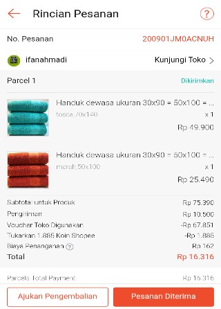 Handuk Dewasa Ukuran 30x90 = 50x100 = 70x140 Mutia Terlaris Termurah