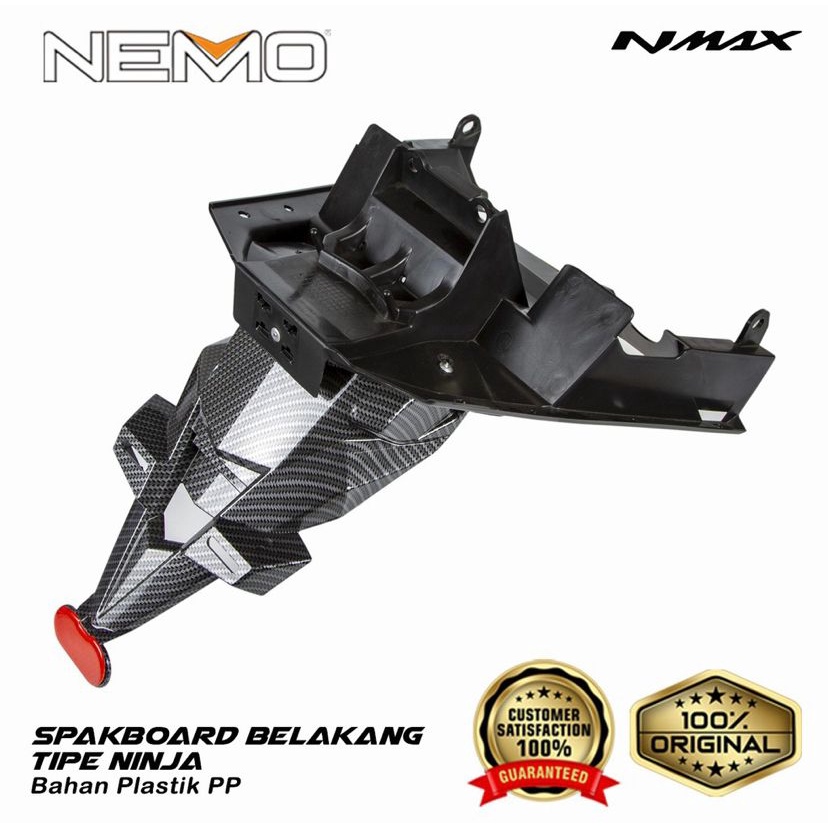 Spakbor Kolong Belakang Yamaha Nmax 155 Carbon Karbon Nemo Model Ninja PNP Original - Charmoto