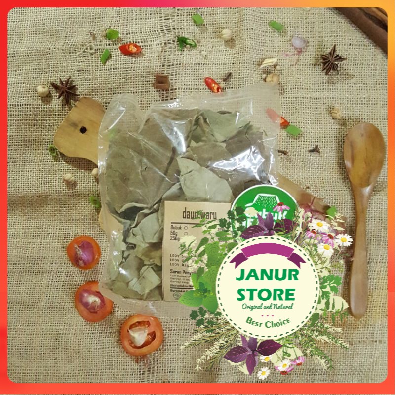 

DAUN WARU KERING 100 GRAM - Hibiscus Tiliaceus - MURNI - JSR - REMPAH