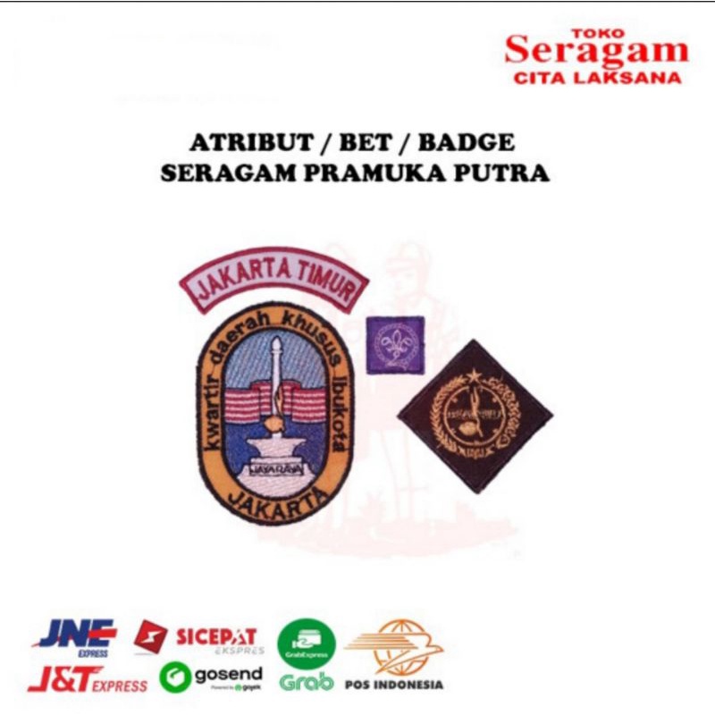 Atribut / Bet / Badge / Tanda Pengenal Bordir Seragam Pramuka