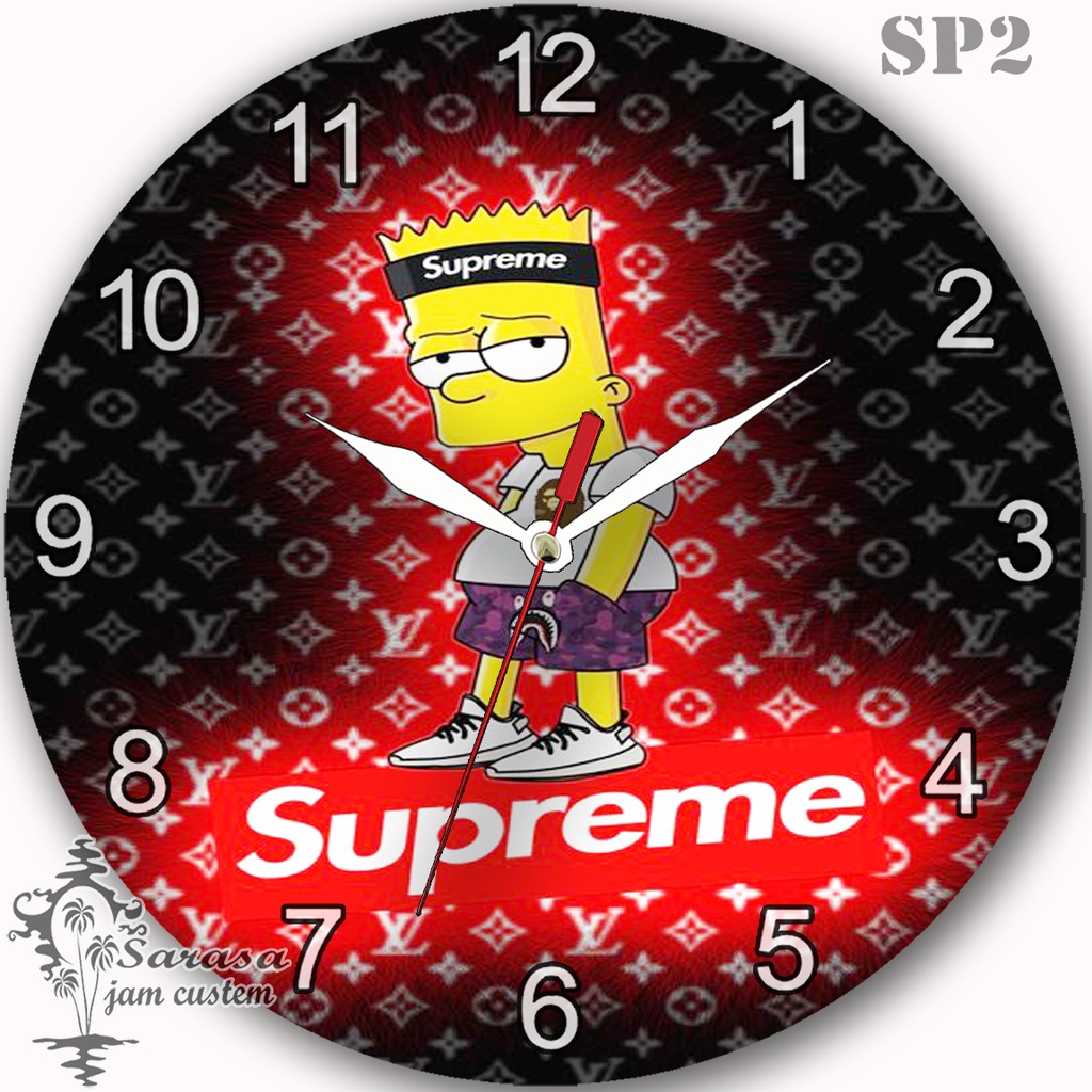 JAM DINDING KARAKTER LOGO SUPREME 2