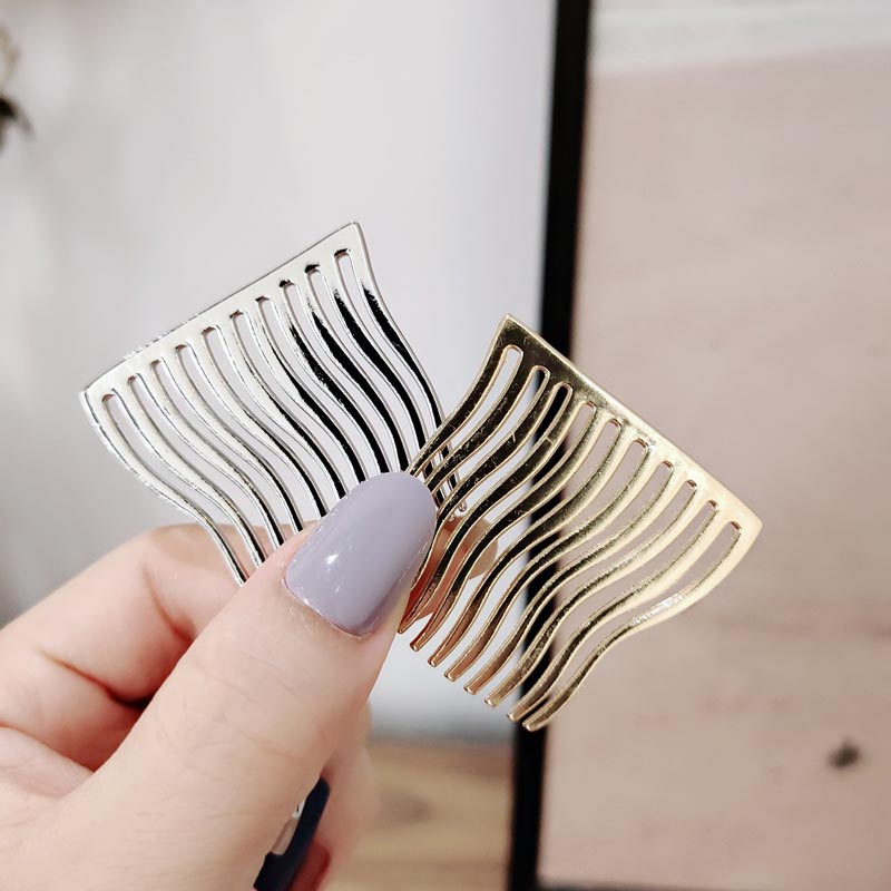 Jepit Rambut Model Sisir Seamless Bahan Metal Untuk Wanita