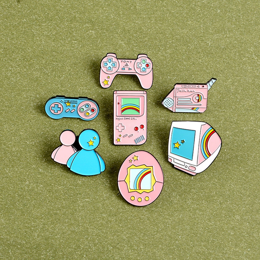 Bros Pin Enamel Bentuk Mesin Game Komputer Untuk Unisex