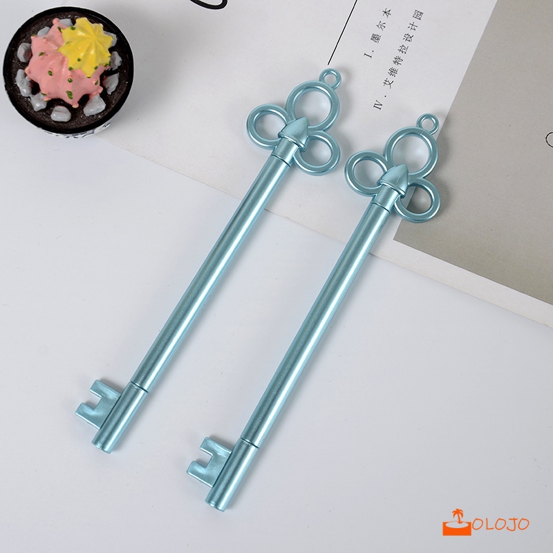 OLOJO Pulpen Pena Gel Kunci Lucu Kreatif Retro Perlengkapan Kantor Alat Tulis Hadiah Siswa Kecil