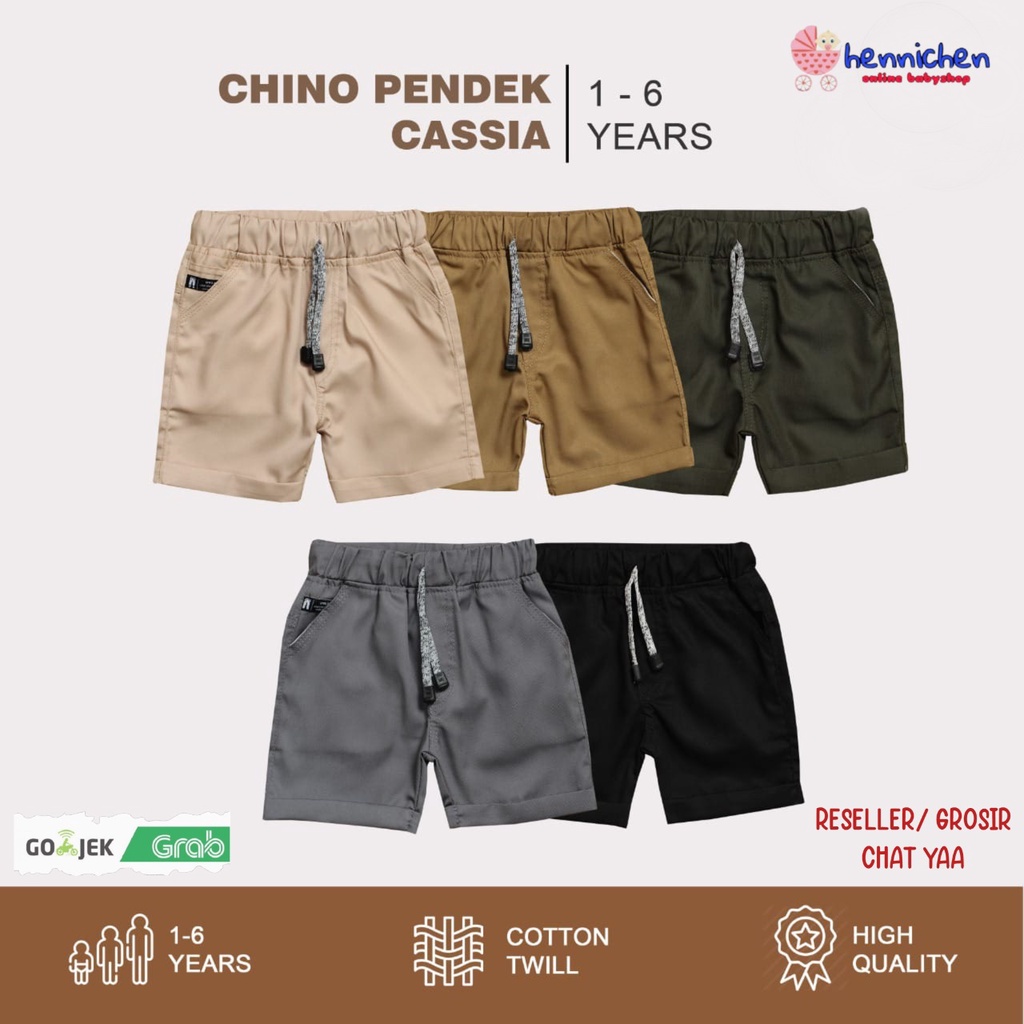 Celana Anak Laki-Laki Celana Pendek Chino CHINOS Pendek Cassia (1-8 Tahun) OVIKIDS