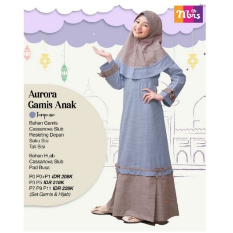 Aurora gamis anak  Nibras