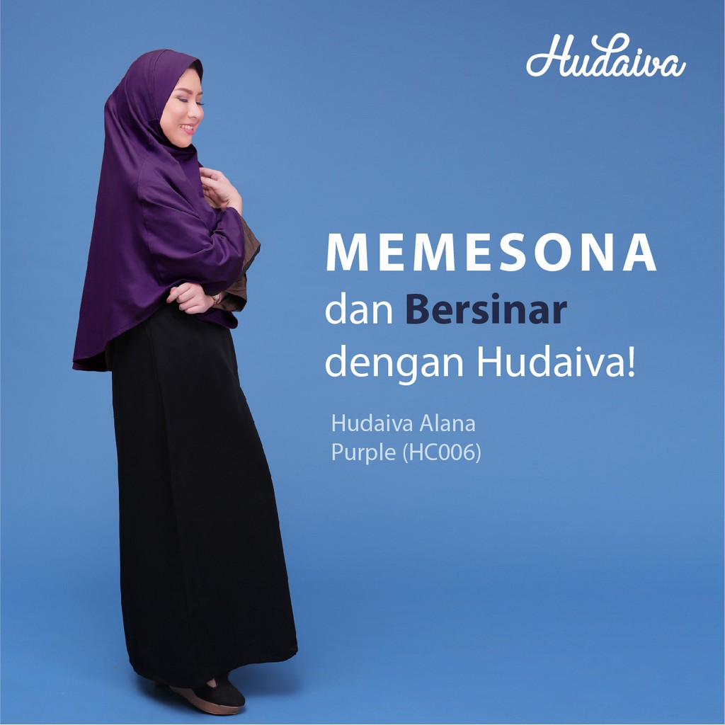 Jilbab Hudaiva Alana - Hijab Wanita Muslimah - Jilbab Instan Syar'i