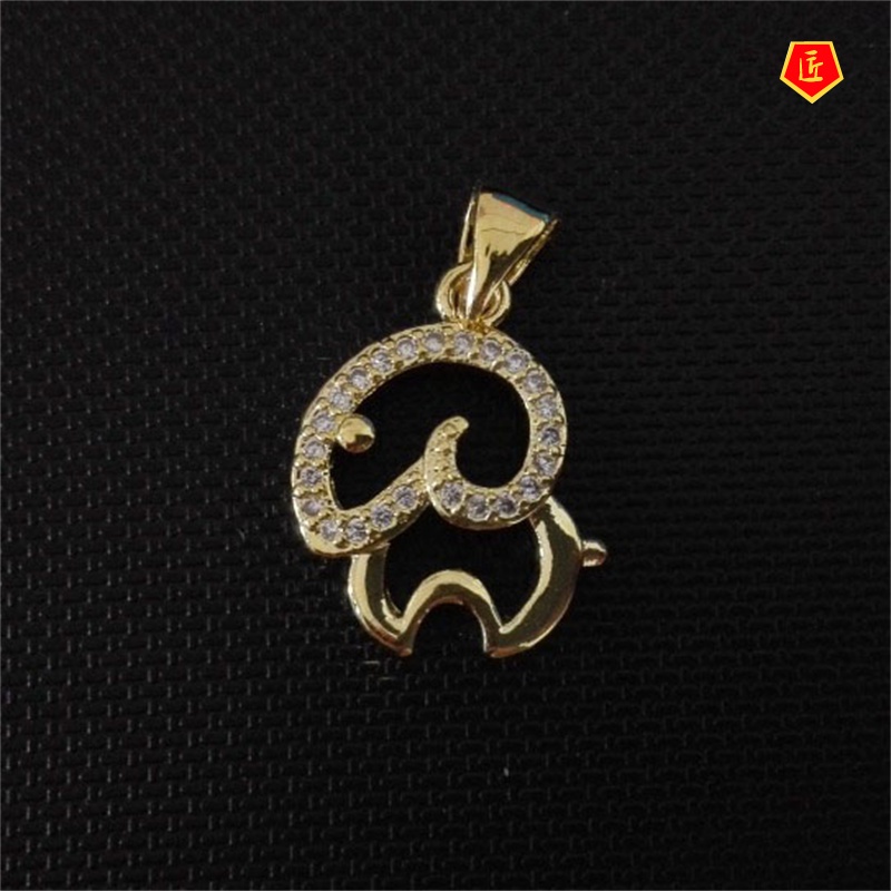 [Ready Stock]Zodiac Sheep Hollow out Silver Necklace Elegant Fashion