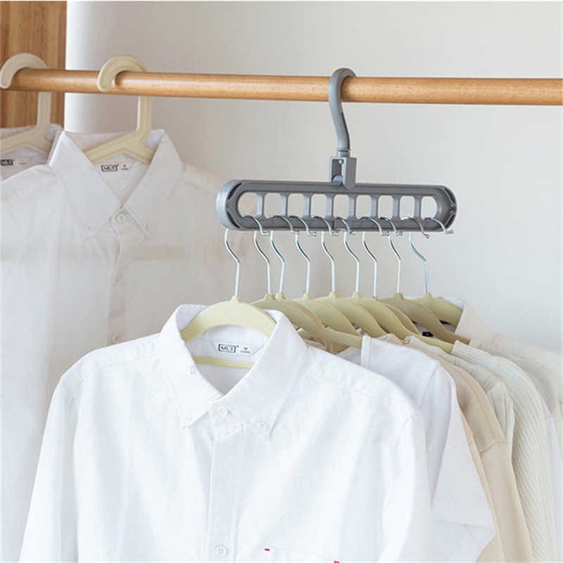 Grosir - H826 Gantungan Baju / Magic Hanger 9 in 1 / Magic Hanger / Wonder Hanger / Hanger Multifungsi