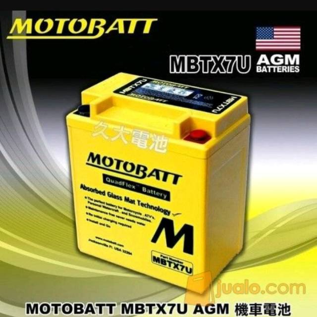 Aki YAMAHA R25 R 25 MOTOBATT MBTX7U QUADFLEX AKI BEBAS PERAWATAN GS