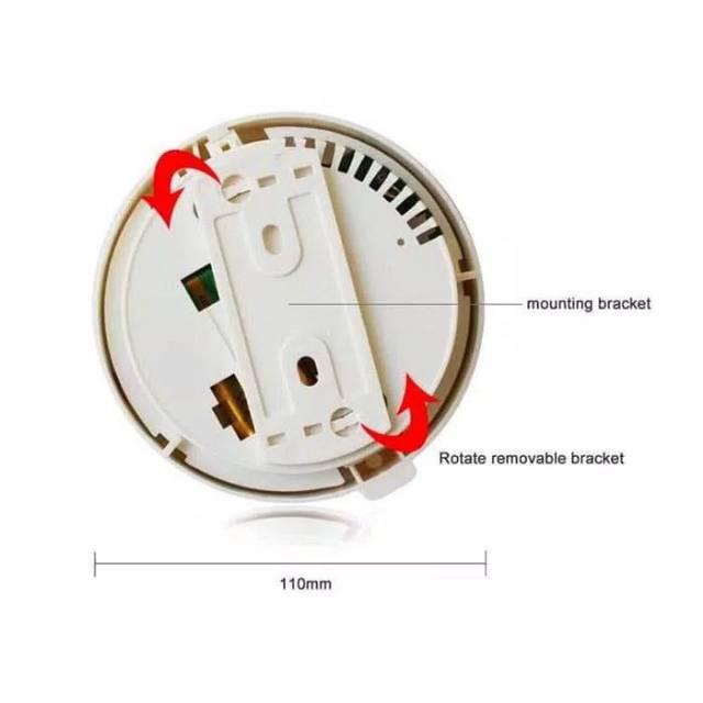 Smoke Detector Alarm Detektor Asap untuk mencegah Kebakaran Portable dan Mudah Dipasang