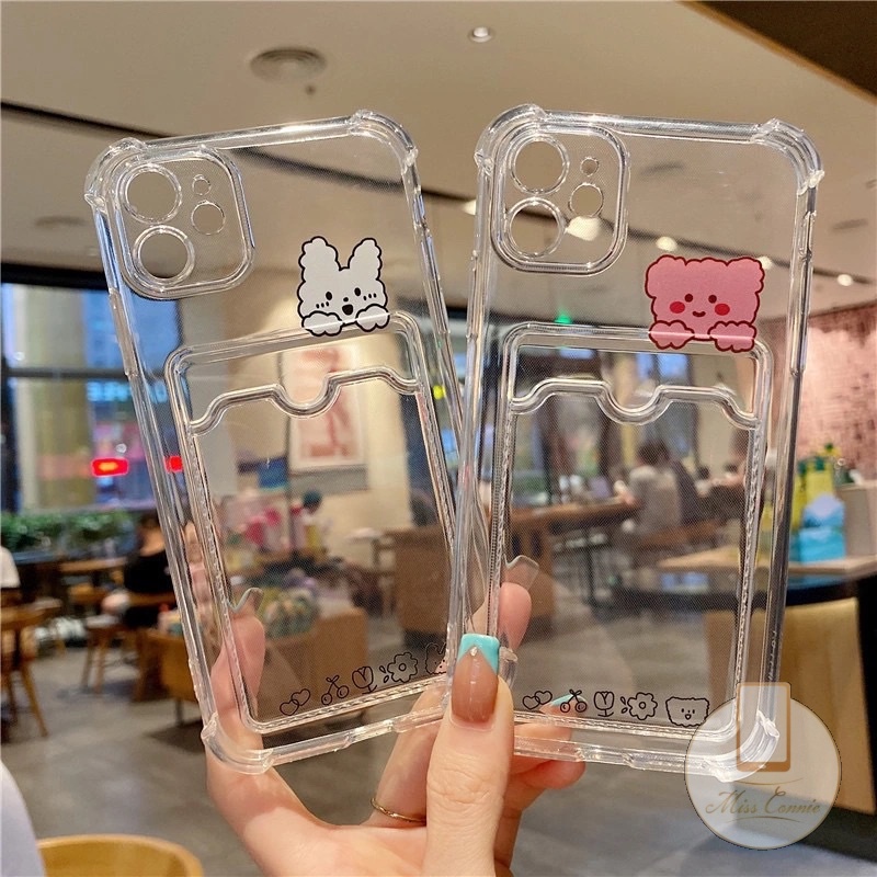 Soft Case TPU Transparan Motif Kartun Beruang Kelinci Untuk iPhone 6 6s Plus 11 12 13 14 Pro Max XS Max X XR 6 6s 7 8 Plus