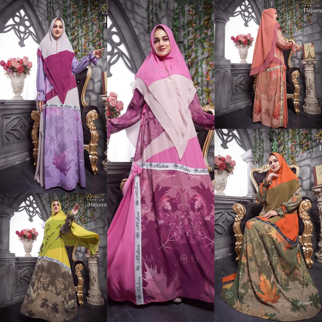 GAMIS TERBARU GAMIS CERUTY ARMANY BEST SELLER MOTIF BUNGA /Syar'i Set / Gamis+Khimar / Gamis Syari S