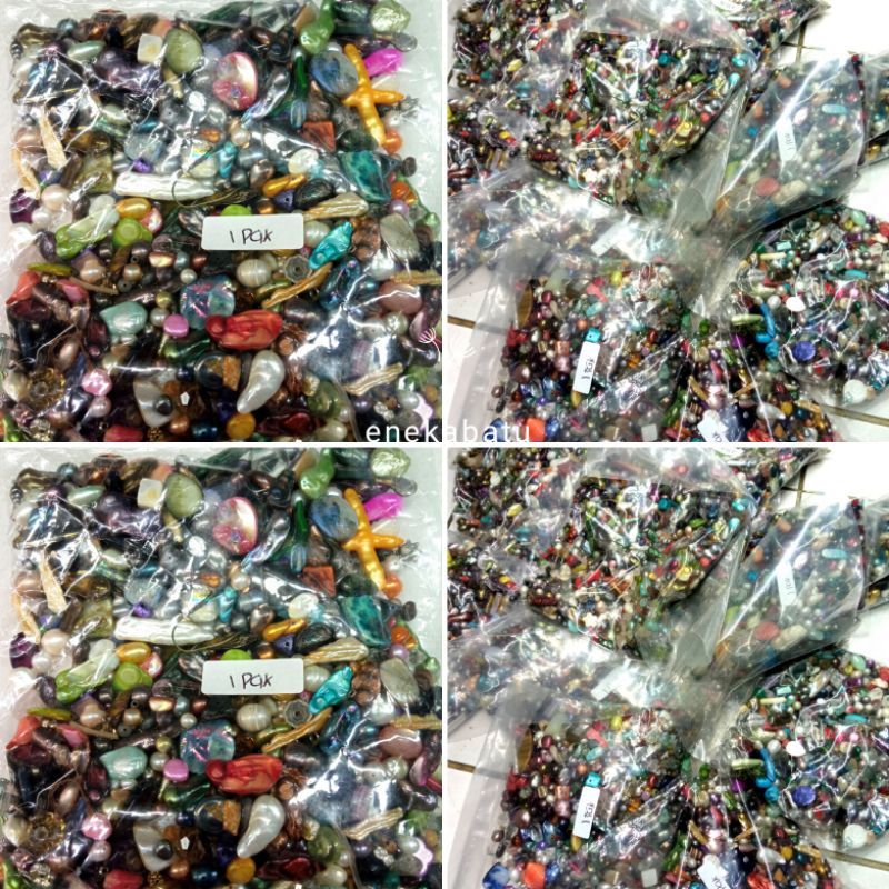 Manik Manik Mutiara Campur Kerang Berat 500gram