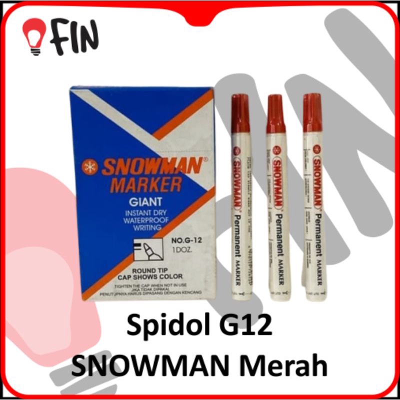 

Spidol G12 Snowman Merah