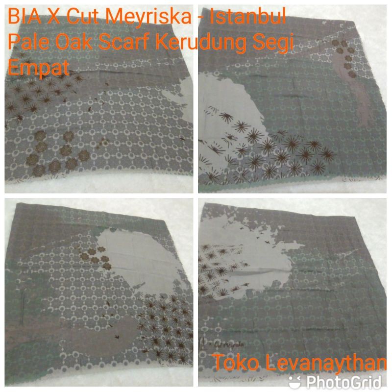 BIA X Cut Meyriska by Zaskia Mecca - Istanbul Scarf Kerudung Segi Empat (ready pale oak defect)