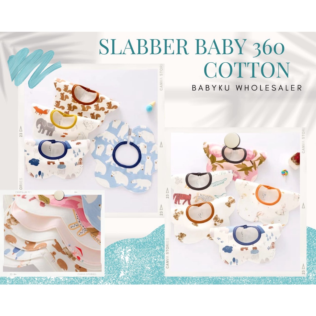 Celemek slabber bayi 360 / Baby bibs / Scarf slabber bayi