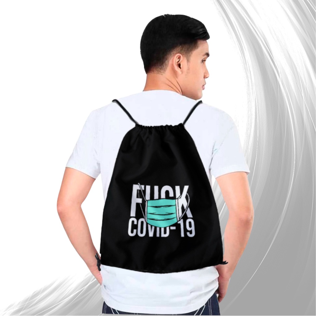 ZCO - Tas Serut Multifungsi Untuk Olahraga Sekolah Futsal Basket Berenang String bag Bahan Taslan Waterdrop | Tas Serut Terlengkap - New Stringbag - String bag Bts Muat Banyak Ukuran 38  x 30 cm Part VI | Morybag