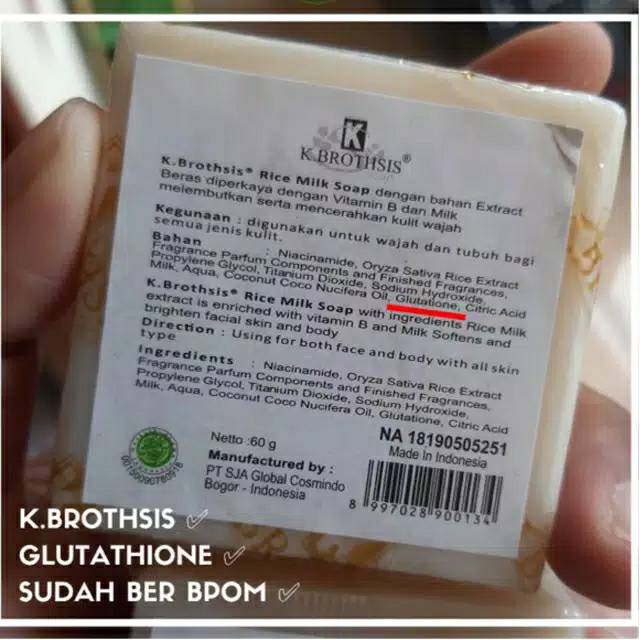 Sabun beras susu / rice milk / sabun beras susu k brothsis