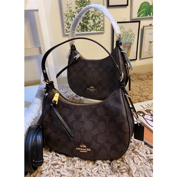 Coach C7257 Kleo Hobo signature brown black
