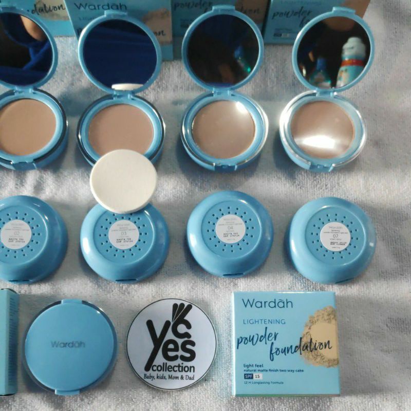 Wardah Bedak Padat TEMPAT + KACA SPF 15 Original Compact Powder Foundation 01 Light 02 Golden Beige 03 Sheer Pink 04 Natural 05 Beige 06 Ivory 07 Honey Kosmetik Wajah Matte Finish Two Way Cake