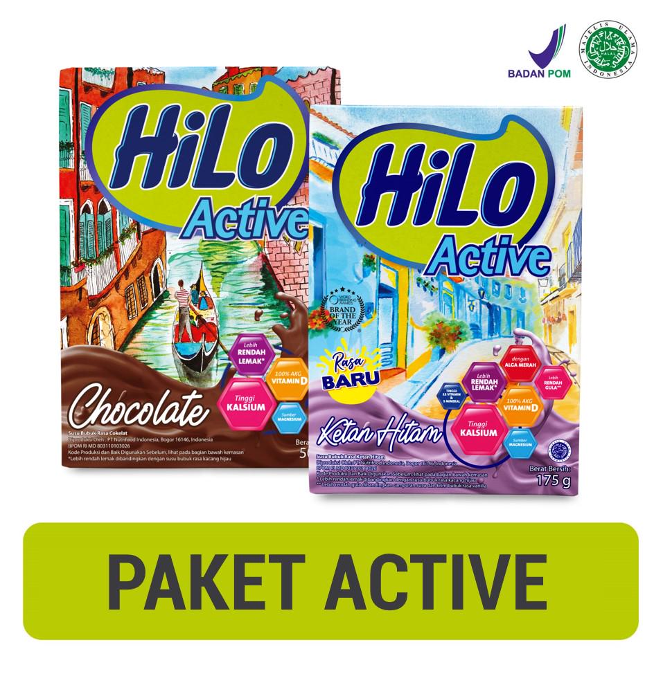 

Paket Active-HiLo Active Ketan Hitam 175g & Active Chocolate 500g - Susu Tinggi Kalsium Rendah Lemak