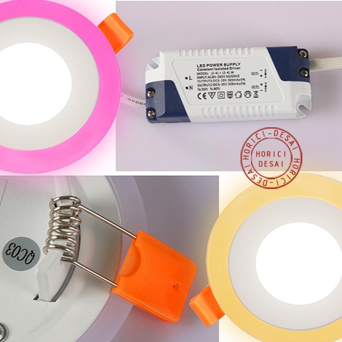 HORICI LAMPU DOWNLIGHT NEW INDO STYLE/ BISA 2 WARNA / 3W+3W/ READY STOCK