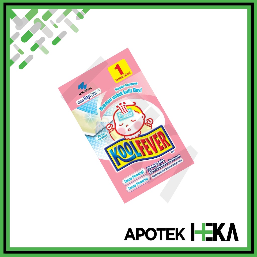 Koolfever Plester Kompres Demam Bayi 1 Sachet Pink Kartun Baby (SEMARANG)