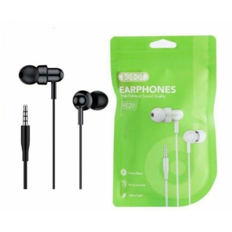 HEADSET ROBOT RE-20 EARPHONE ROBOT RE-20 SUPER BASS